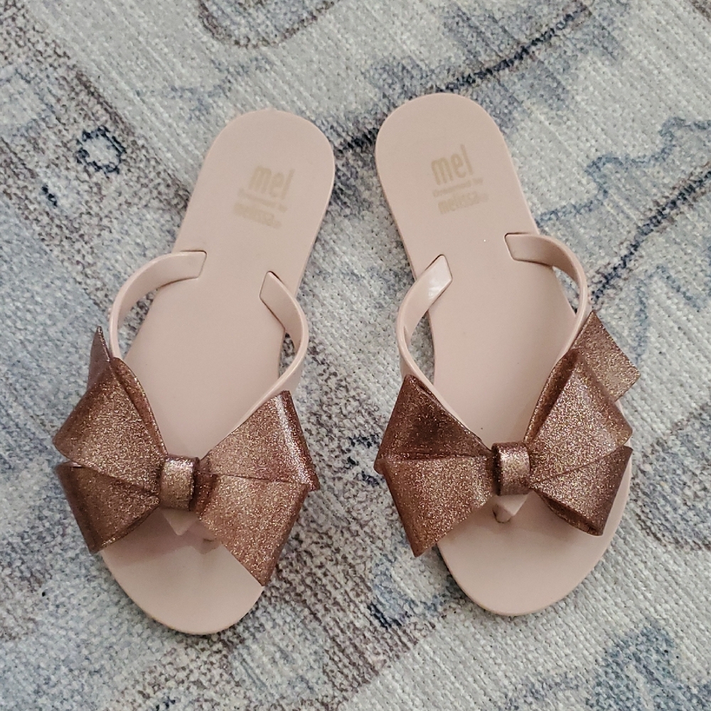 Mini Melissa Mel By Melissa Little Kids Girls Harmonic Bow III Flip Flop Sz13